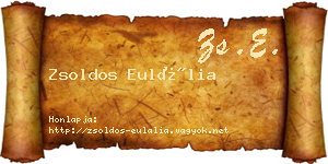 Zsoldos Eulália névjegykártya